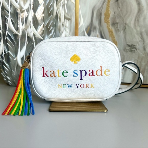 Kate Spade Kourtney Rainbow Camera Bag EUC - Picture 8 of 14